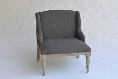 034 Lounge chair ornate small grey